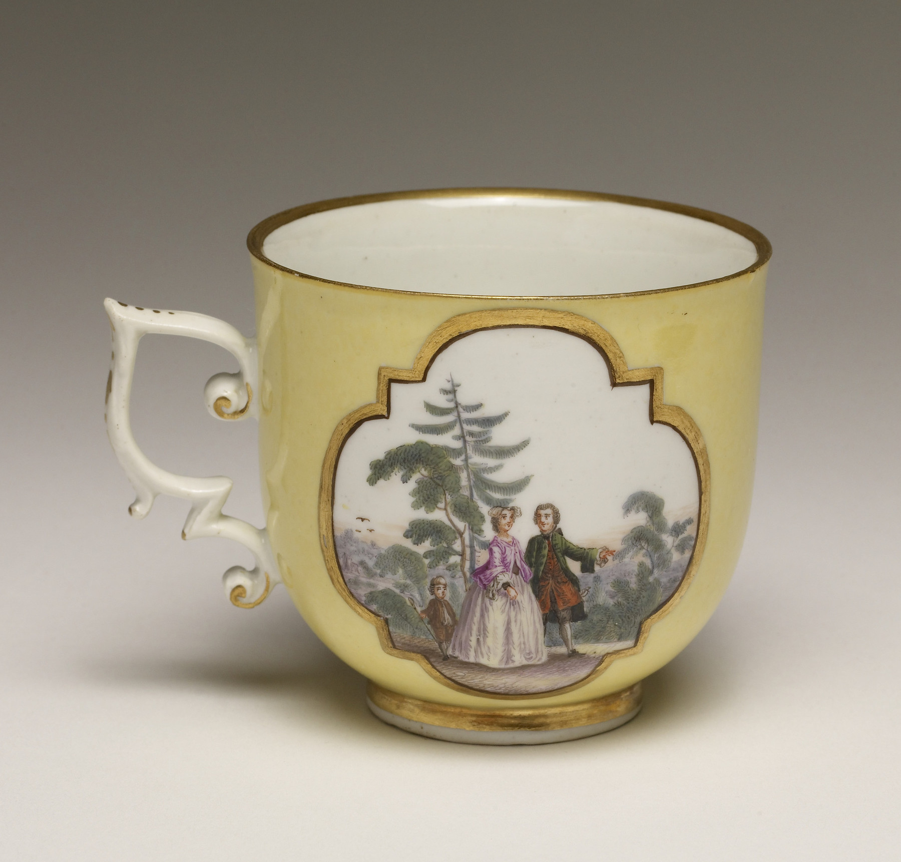Image for Cup and Saucer with Figures in Middle Eastern Dress