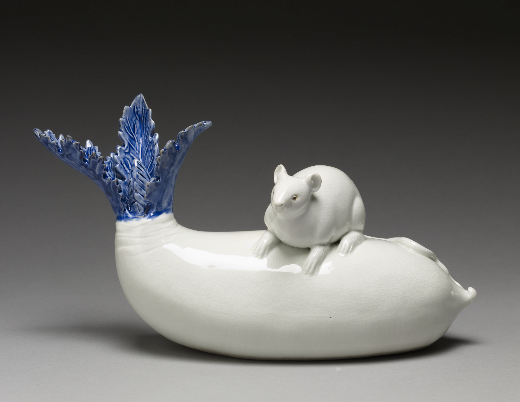 Image for Sculpture ("Okimono") with a Rat on a Daikon