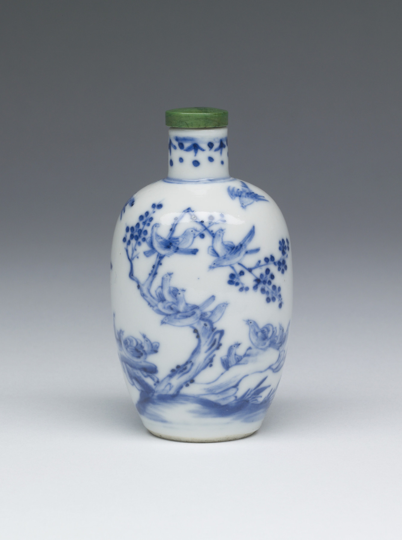 Image for Snuff Bottle with Birds and Flowering Tree