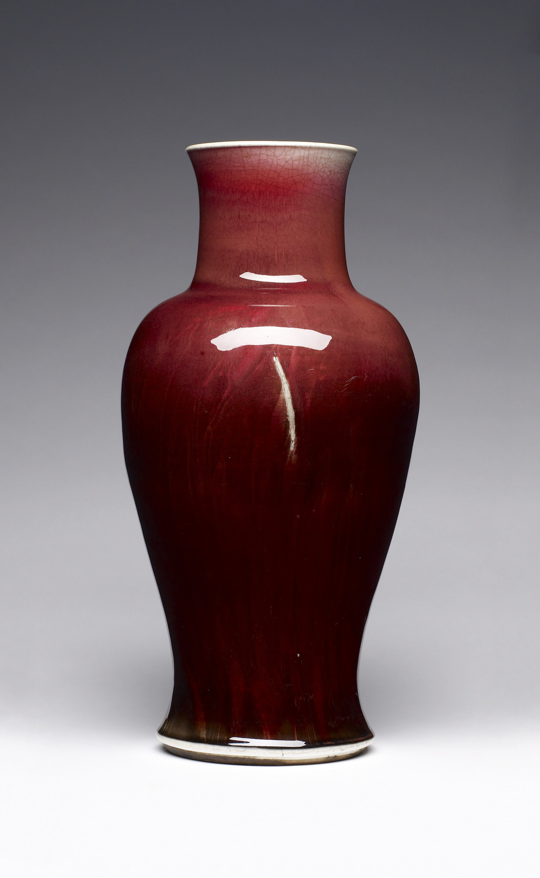 Image for Red Baluster-Shaped Vase
