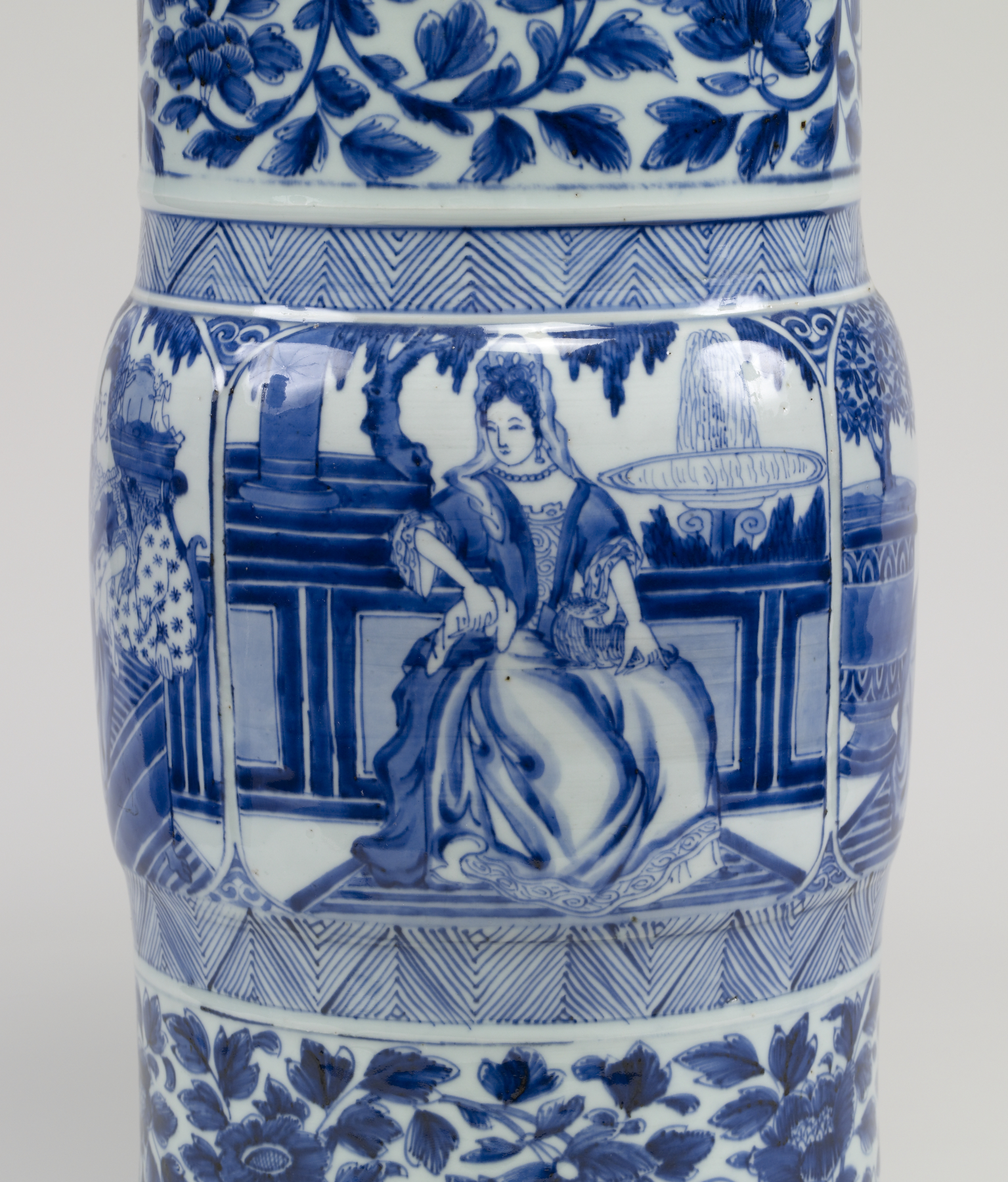 Image for Pair of Vases with European Women
