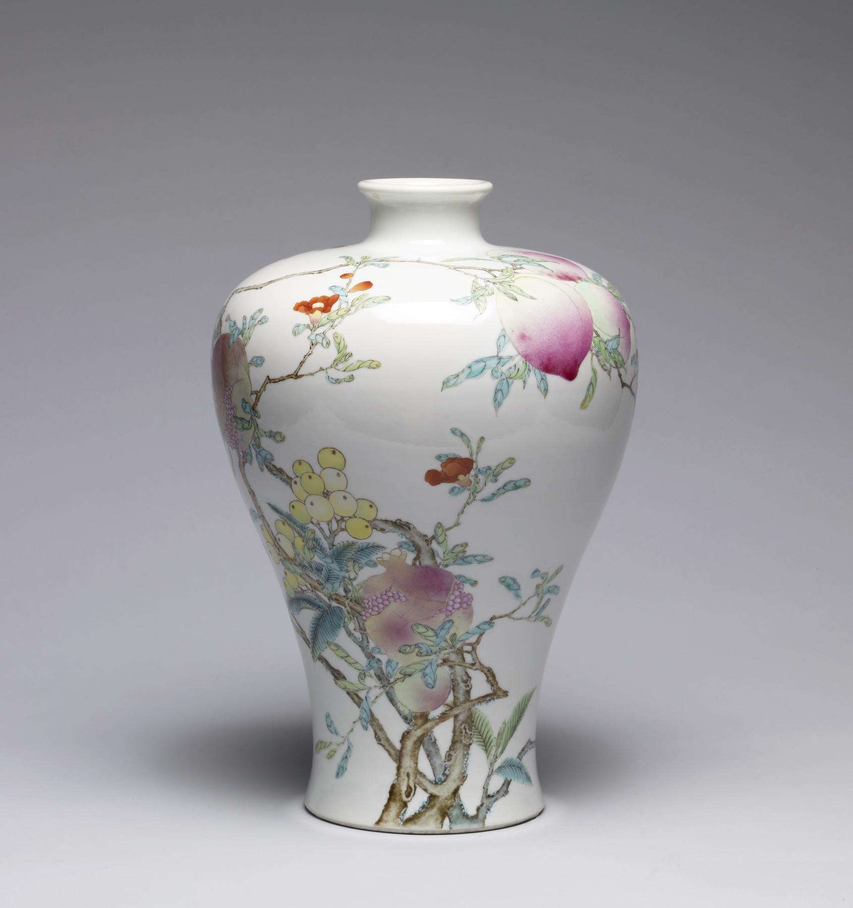 Image for Vase with Pomegranates, Peaches, and Longans