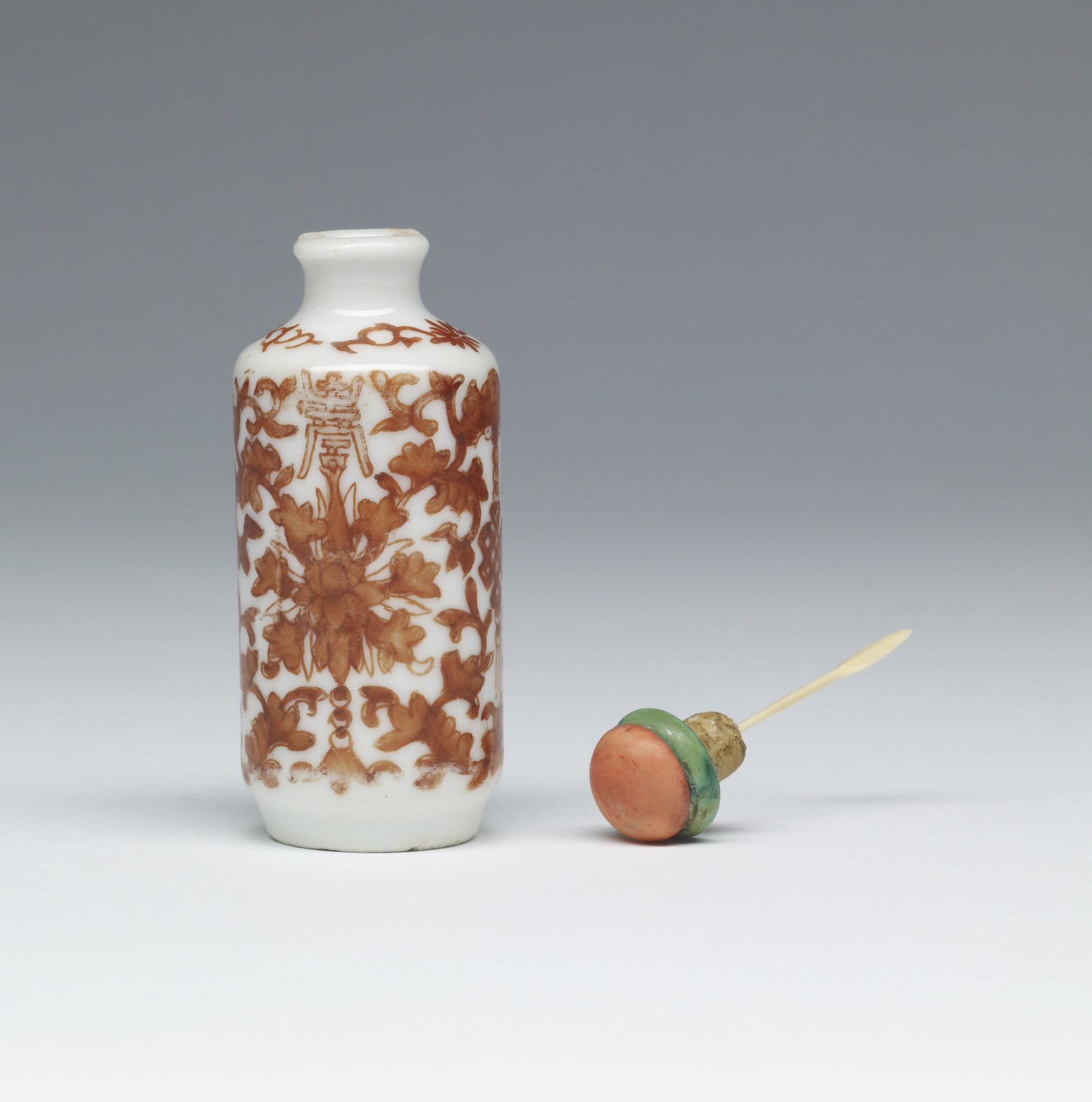 Image for Snuff Bottle with Floral Frieze