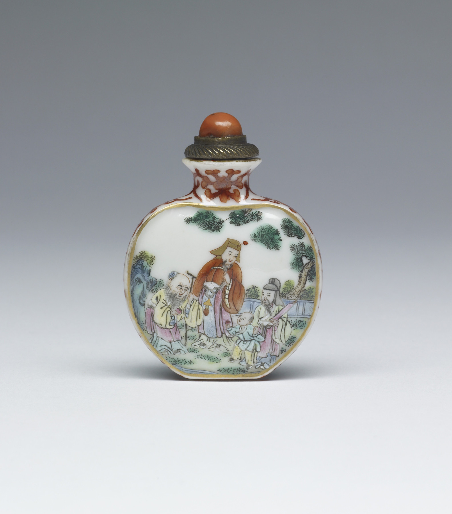 Image for Snuff Bottle with Sages and Children