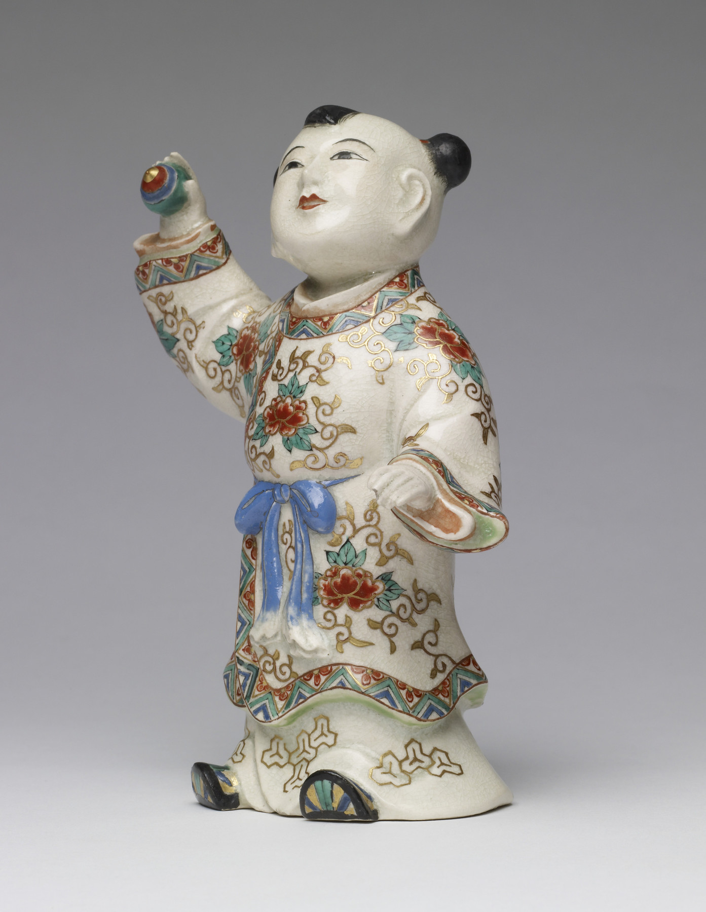 Image for Figurine ("okimono") of a Happy Chinese Boy