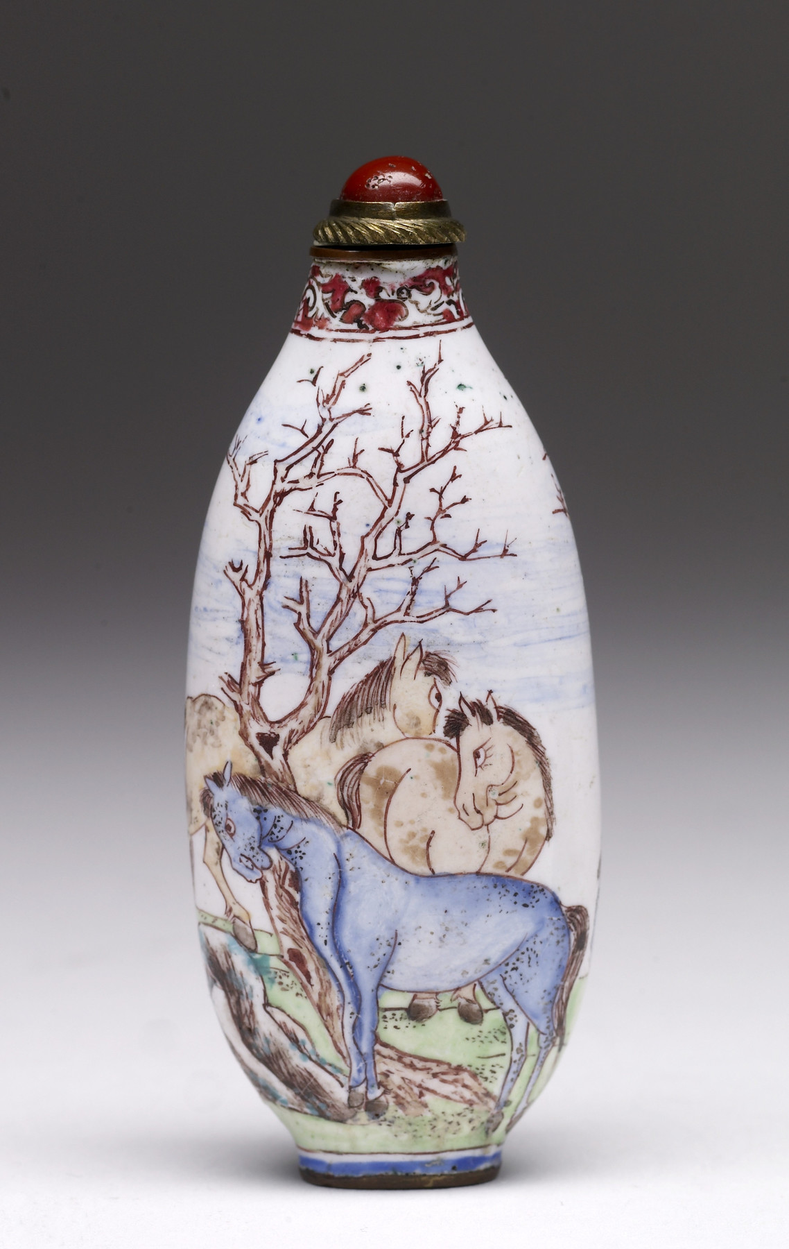 Image for Snuff Bottle with Horses