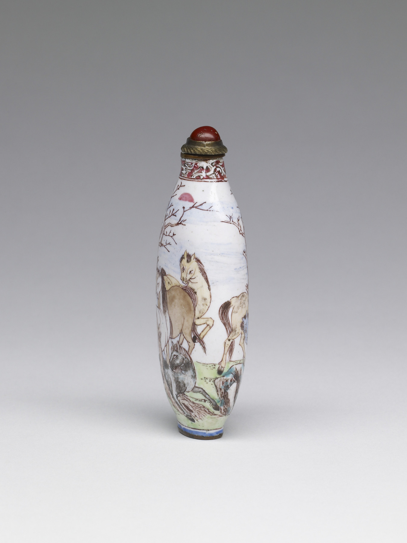 Image for Snuff Bottle with Horses