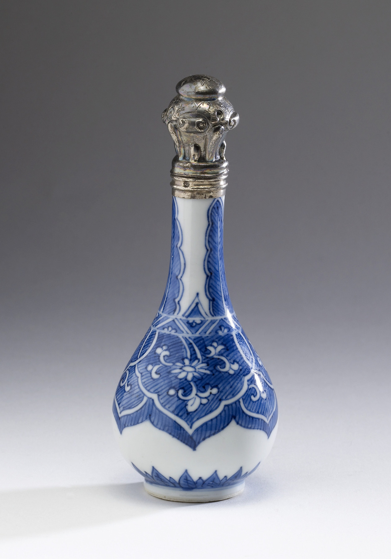 Image for Perfume Bottle with Formal Design of Ju-i Heads and Palm leaves
