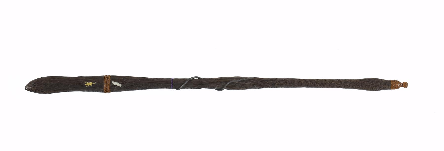 Image for Dagger (aikuchi) - Baton-like wood saya with snake, slug, frog (includes 51.1222.1)