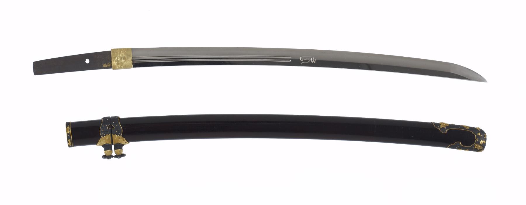 Image for Sword (tachi) with dark brown lacquer saya, tortoise-shell marks (includes 51.1228.1-51.1228.4)