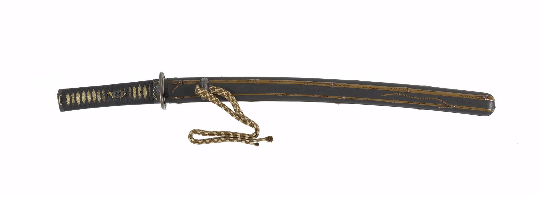 Image for Short sword (wakizashi) with black lacquer saya with strips of bamboo applied (includes 51.1230.1-51.1230.5)