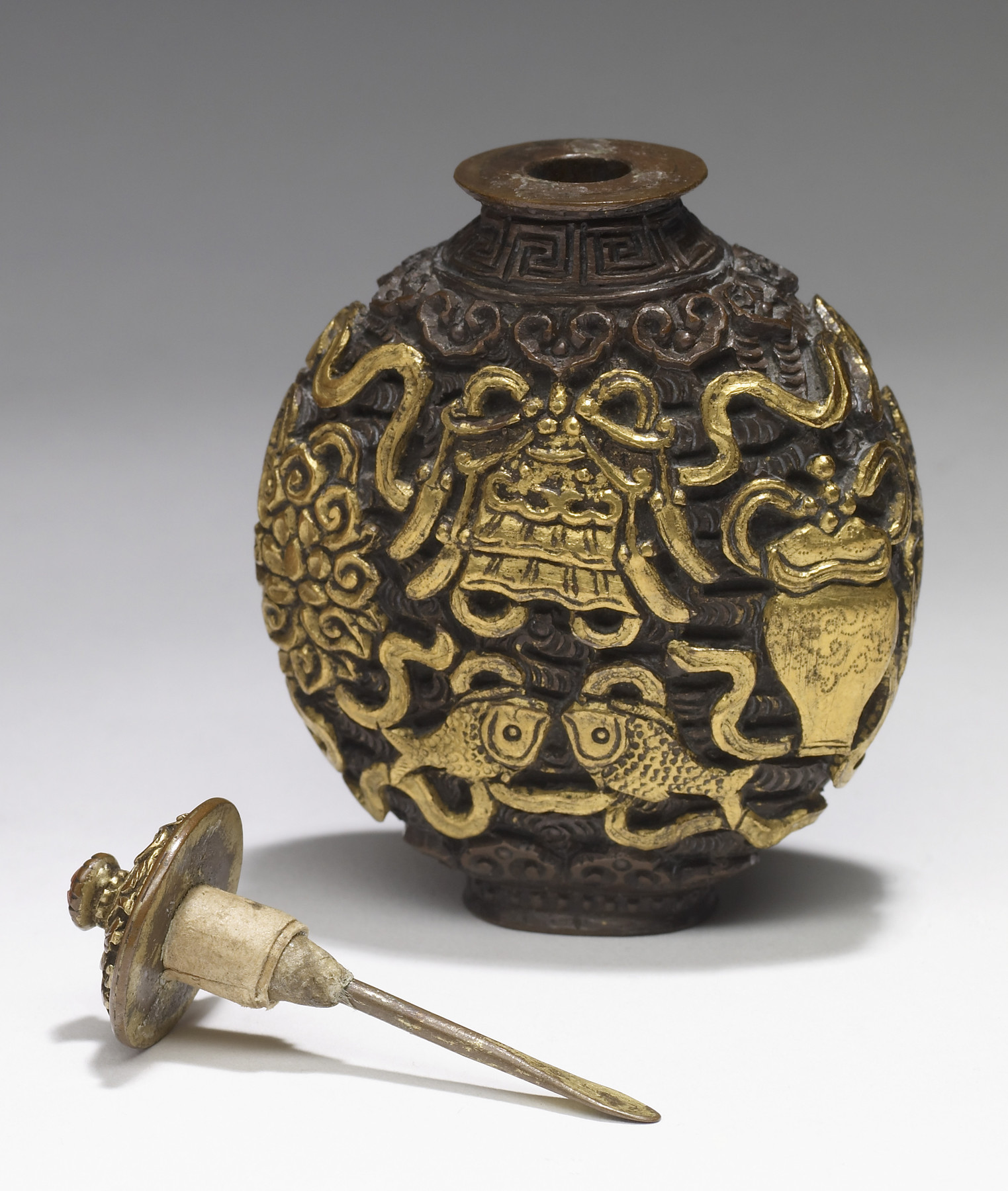 Image for Snuff Bottle with Buddhist Emblems