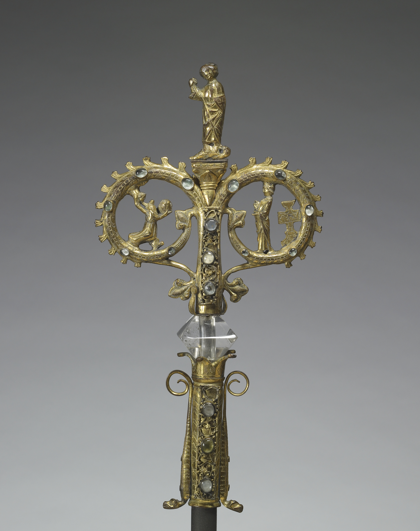 Image for Choirmaster's Crozier with Saints Valerie, Martial, and Michael