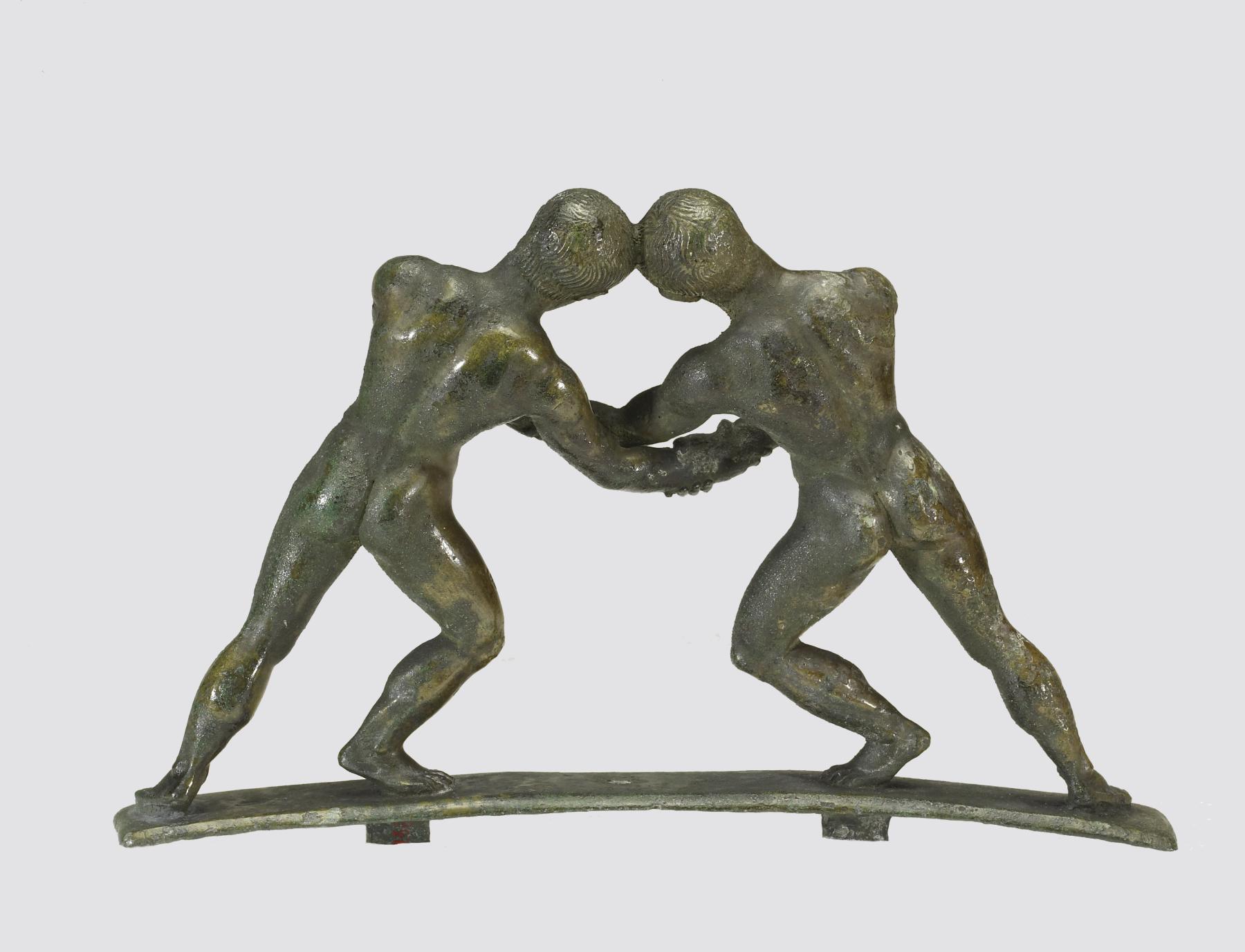 Image for Cista Handle in the Form of Two Wrestlers