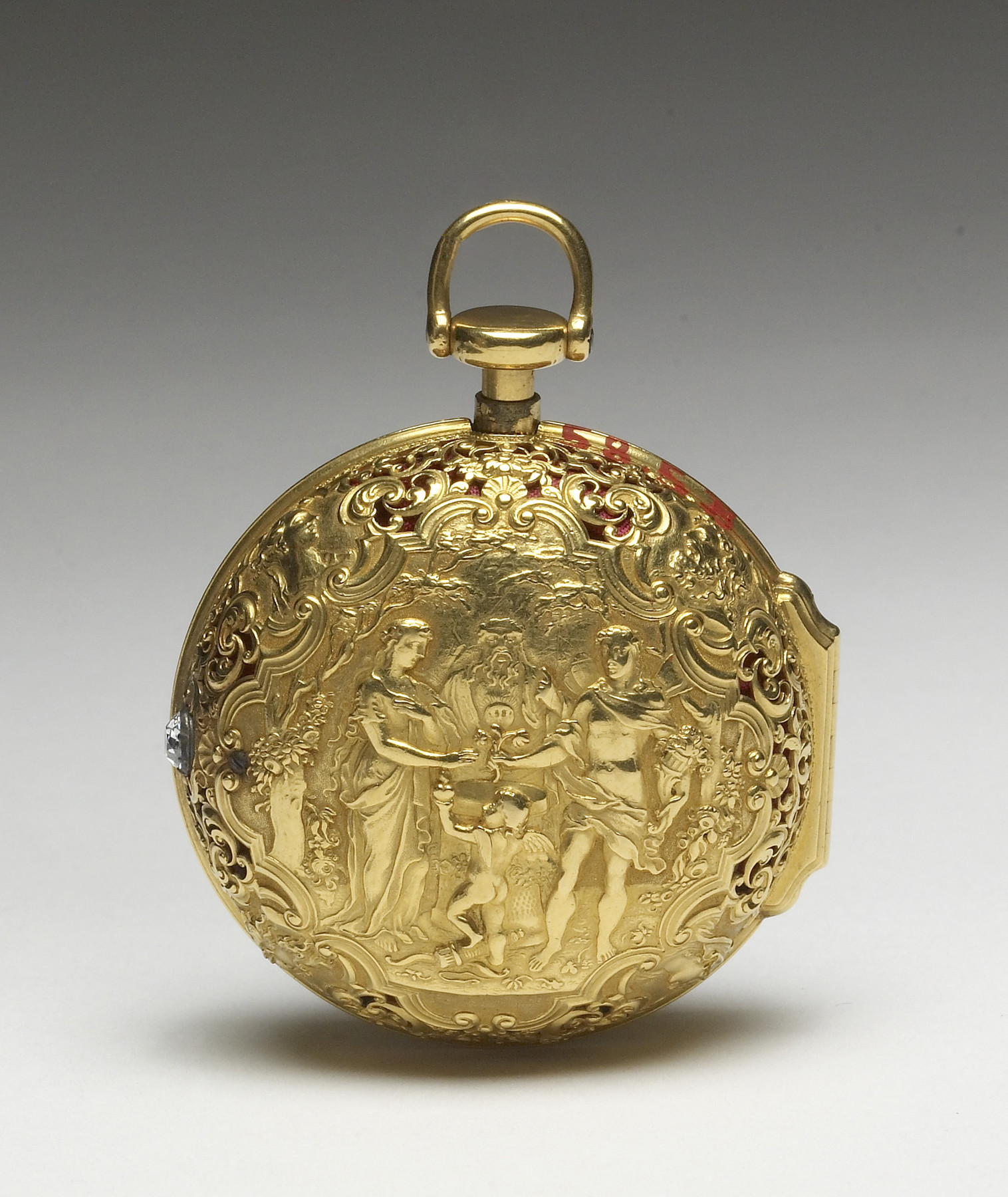 Image for Cylinder Watch in a Double Case Depicting the Marriage of Zephyrus and Flora