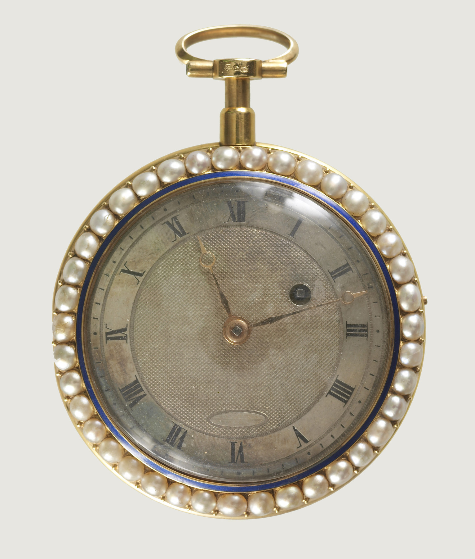 Image for Watch with a Guilloché Case with Pearls