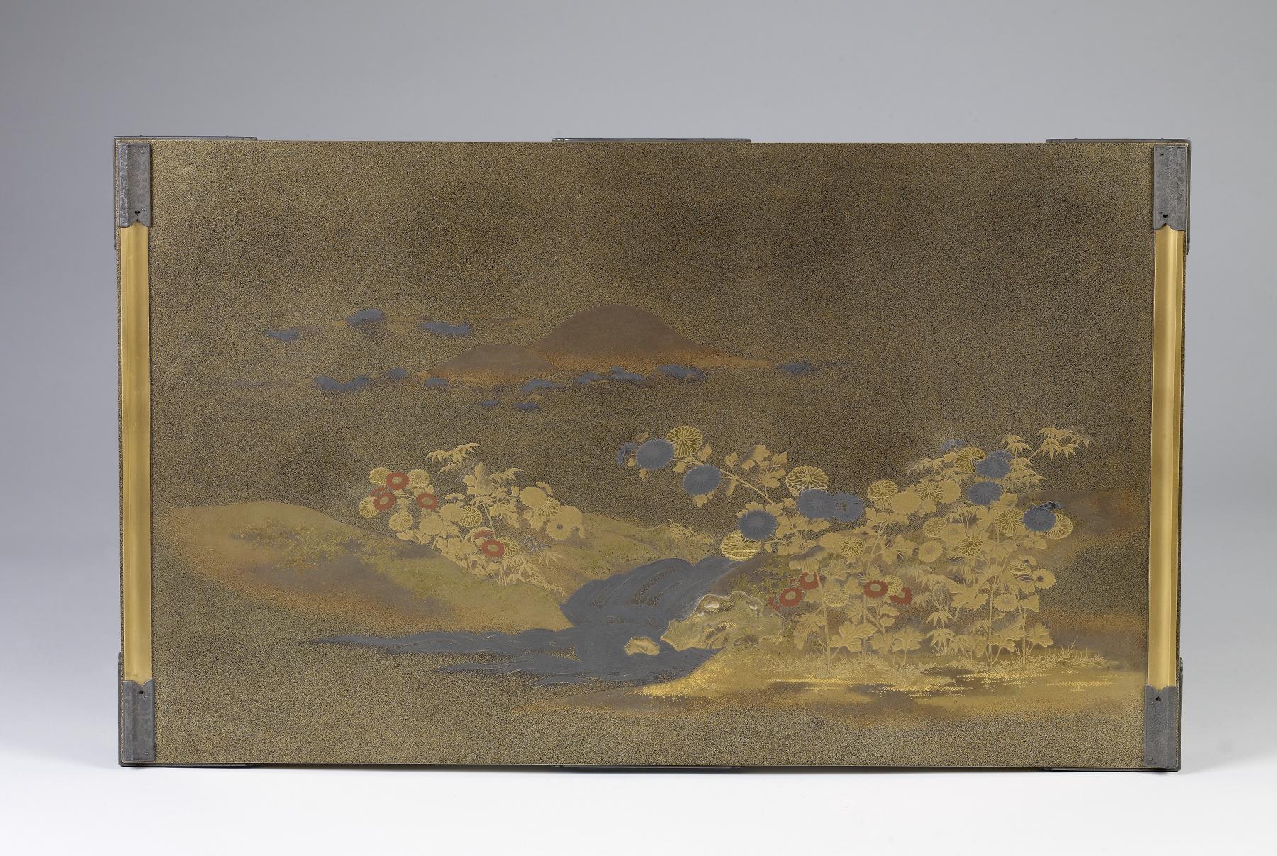 Image for Writing Table (Bundai) with a Brook and Flowers