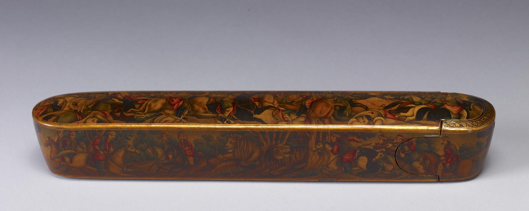 Image for Pen Box with Battle and Lion-Hunt Scenes
