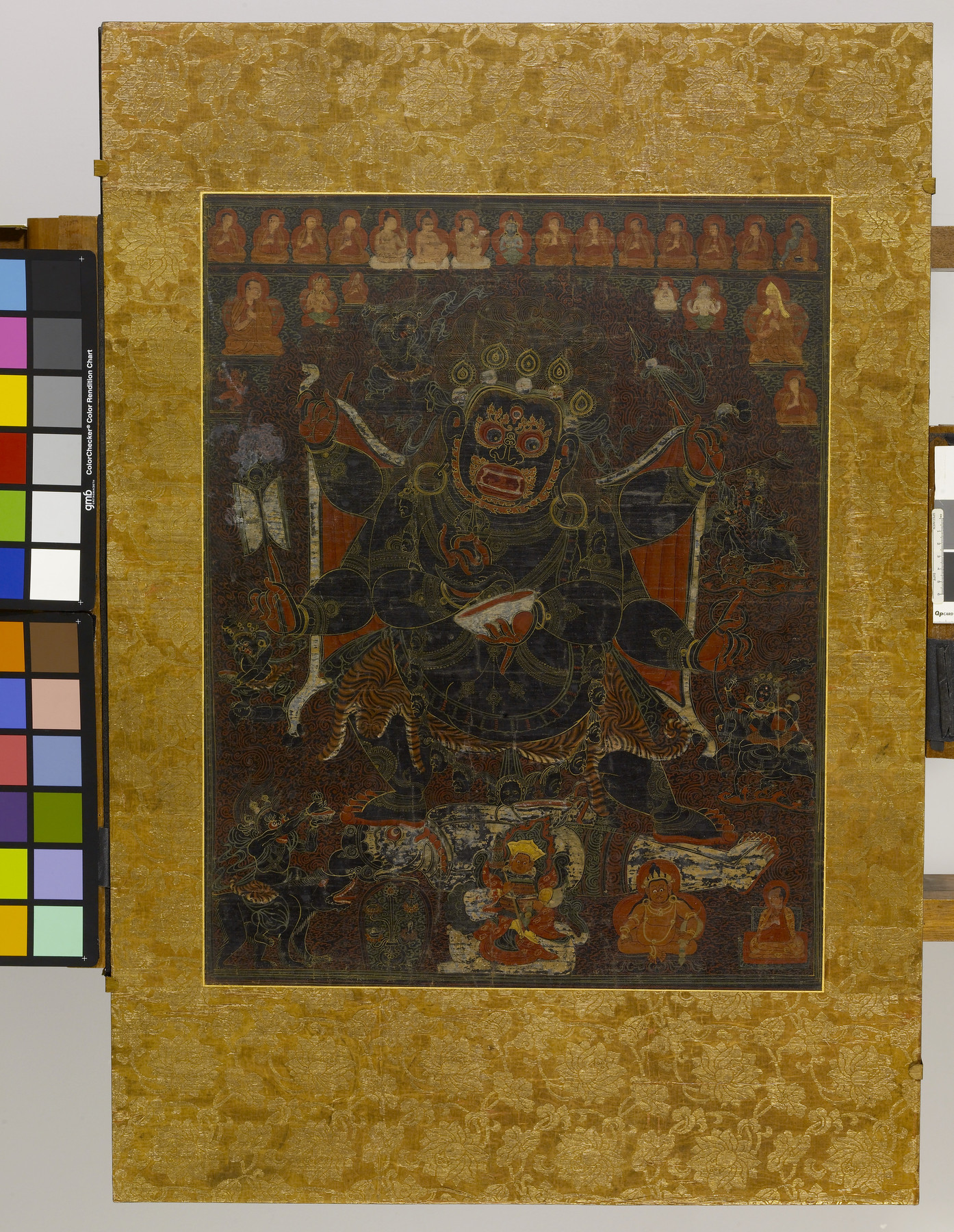 Image for Six-Armed Mahakala with Retinue and Monastic Lineage