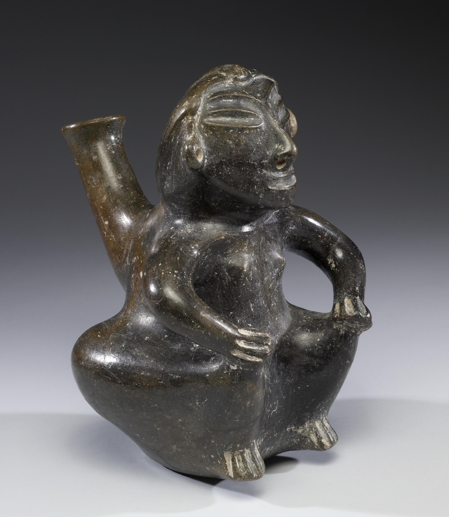 Image for Seated Female Effigy Vessel with Tall Spout