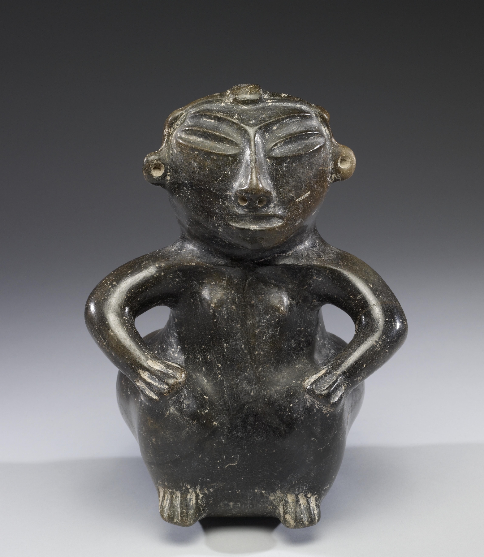 Image for Seated Female Effigy Vessel with Tall Spout