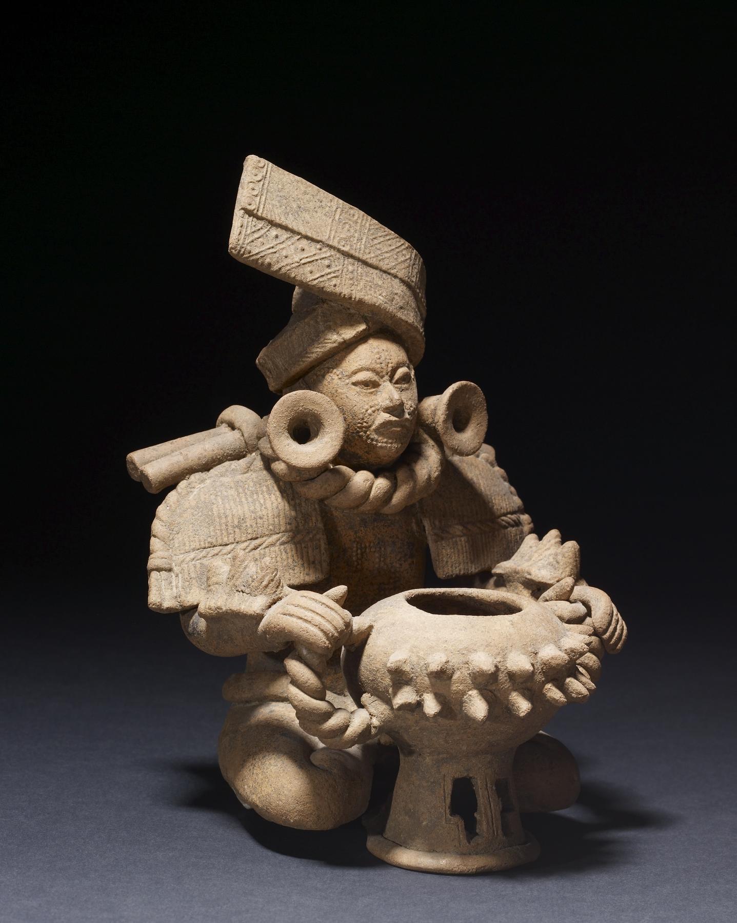 Image for Seated Male Figure with Incense Burner