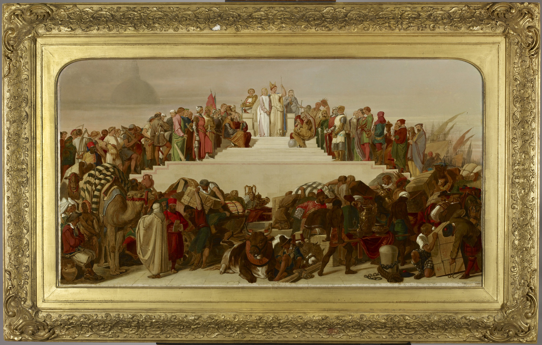 Image for Sketch for a Large Picture in Progress, Representing Allegorically the Great Industrial Meeting of all Nations, A.D. 1851