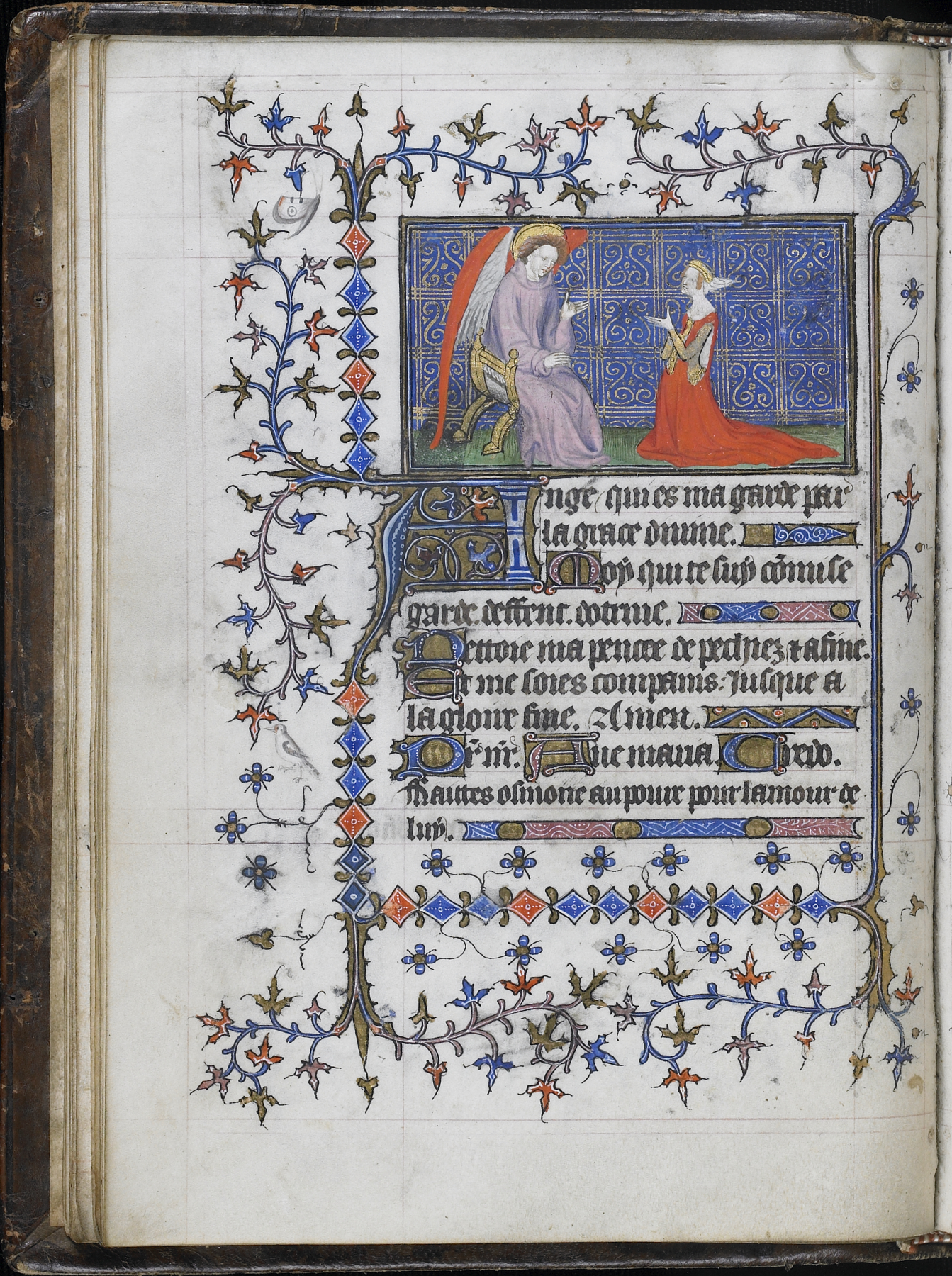 Image for Female Manuscript Owner Praying before Guardian Angel