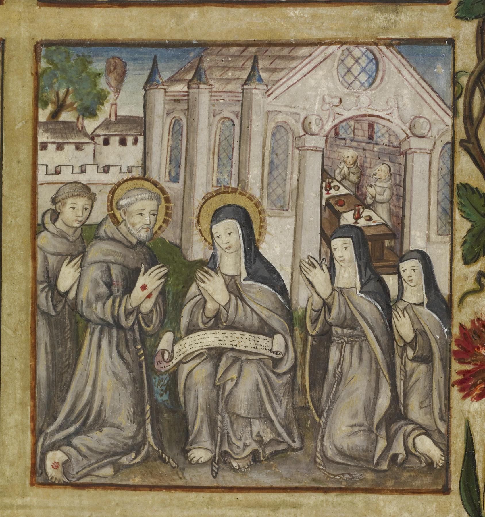 Image for Illuminated Leaf with the Profession of Clarissan Nun