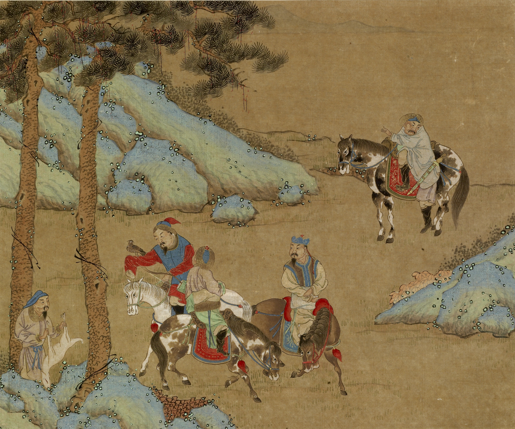 Image for Landscape with Four Men on Horseback and One on Foot