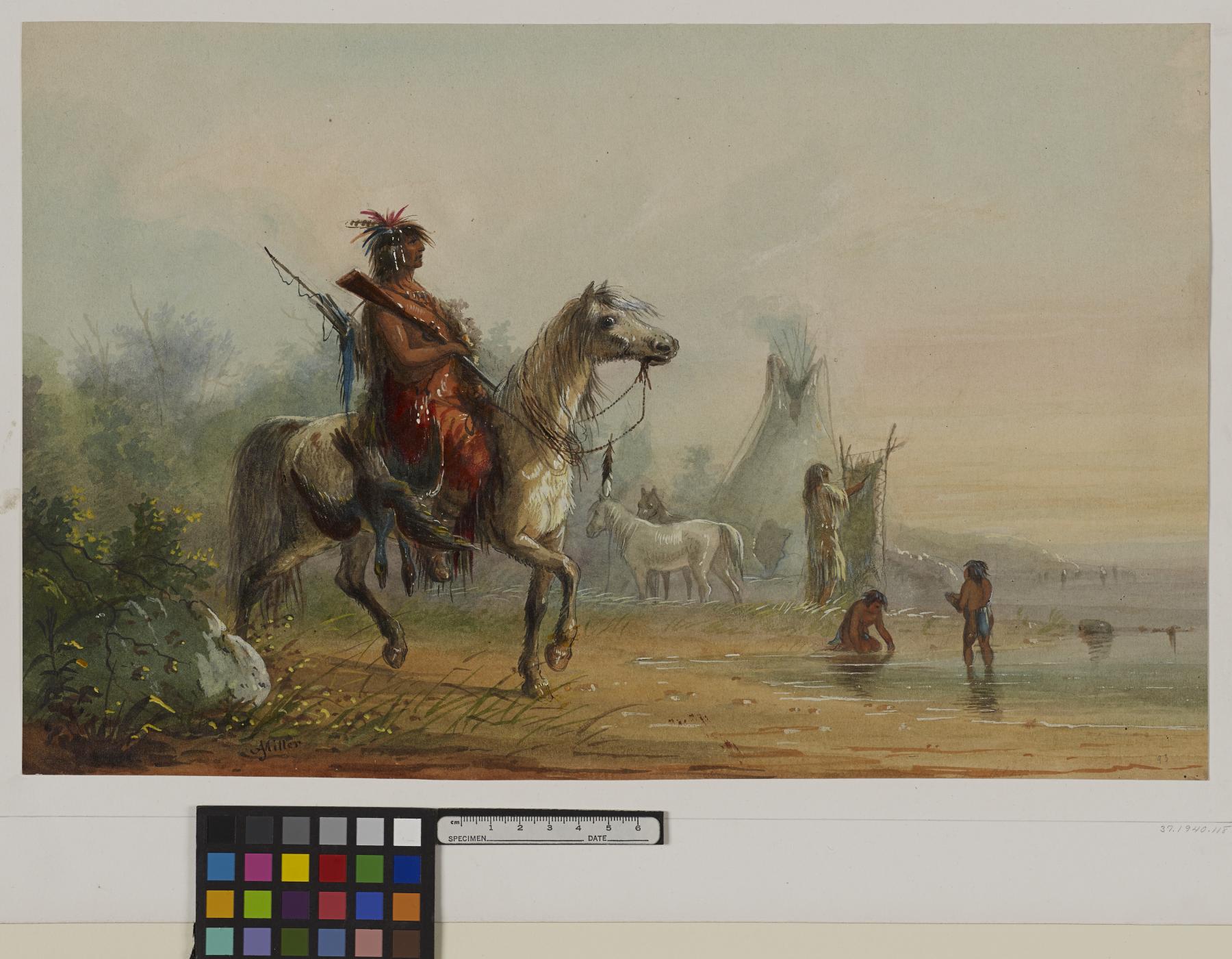 Image for Indian Returning to Camp with Game