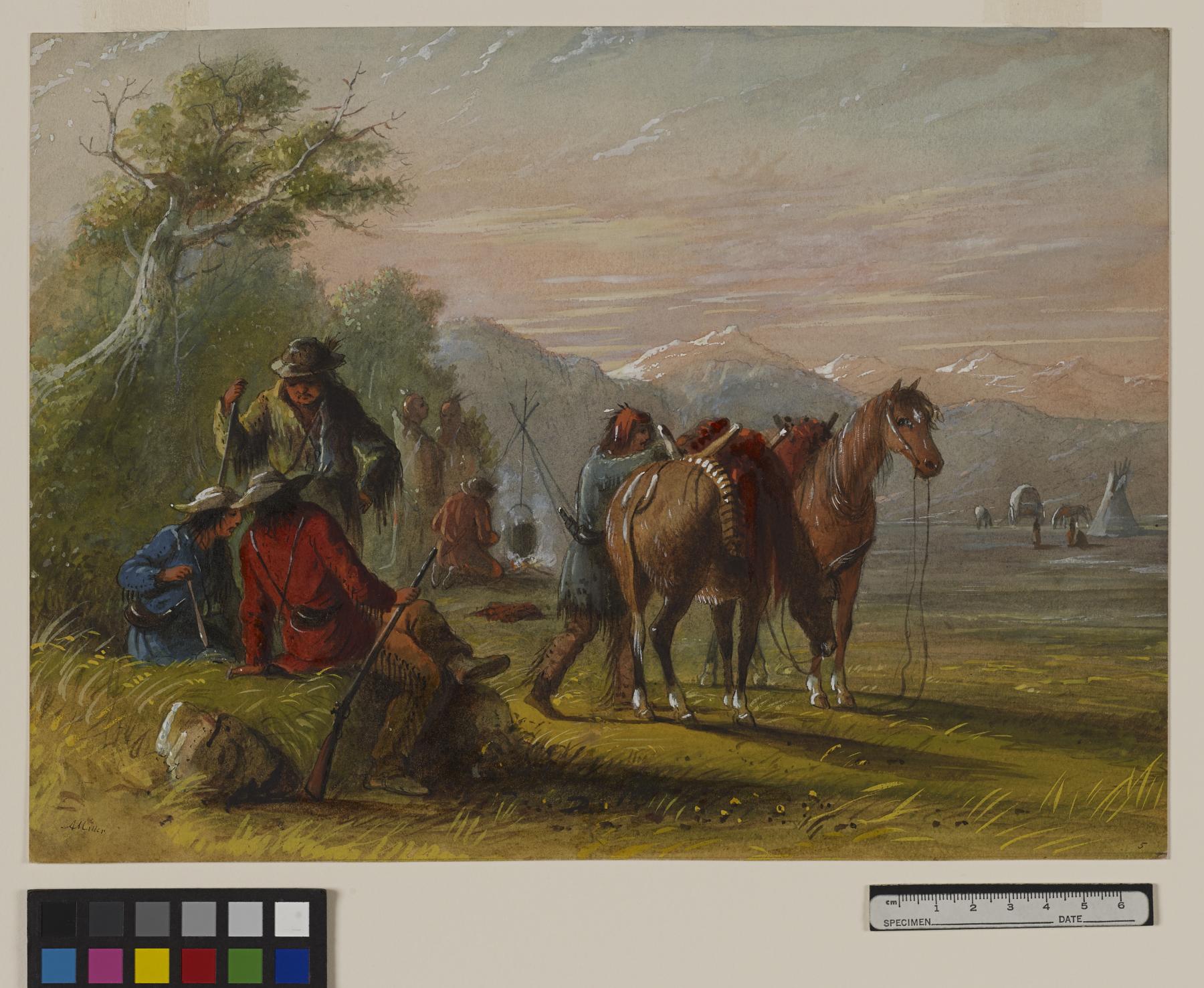 Image for Camp Receiving a Supply of Meat