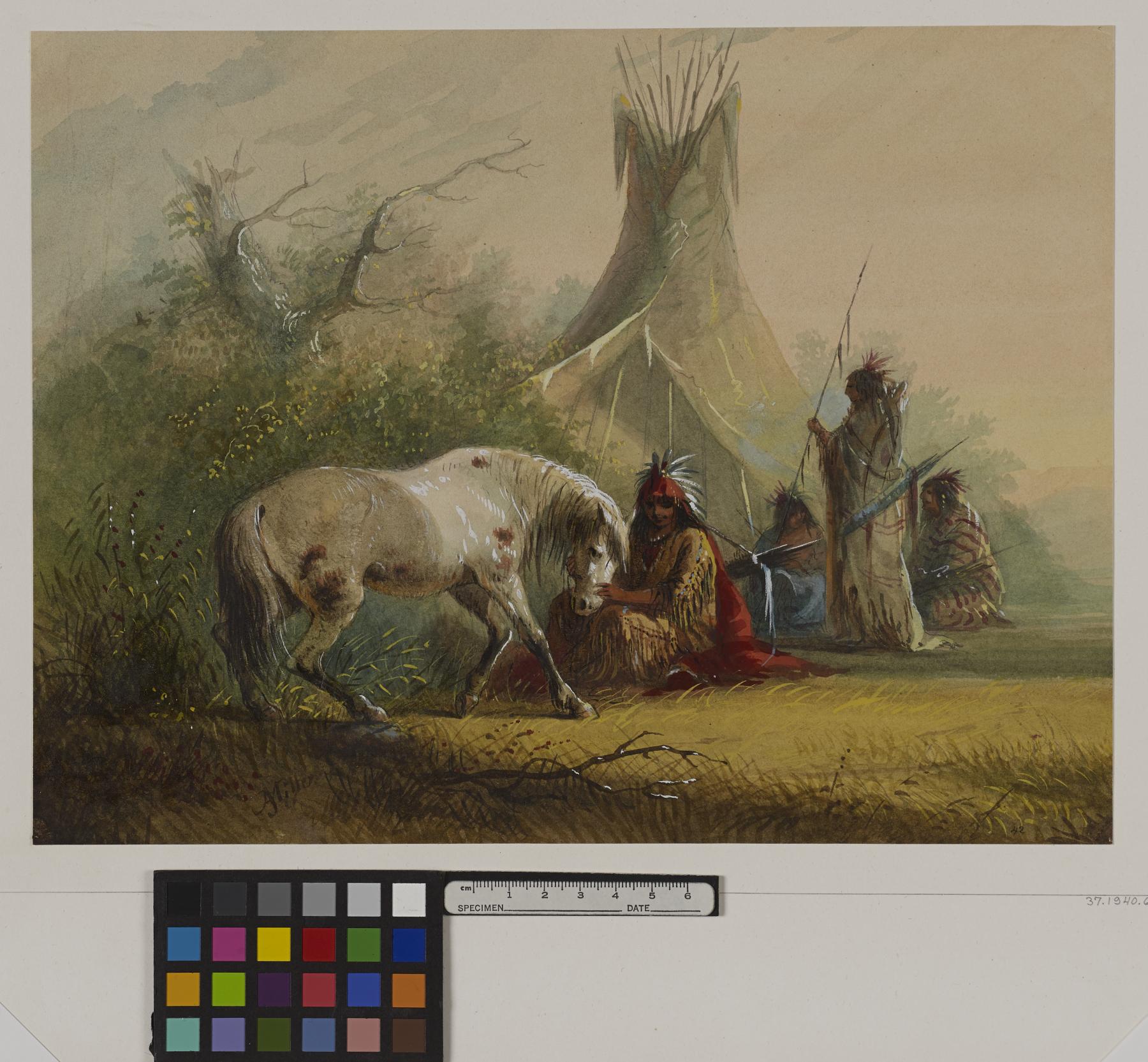 Image for Shoshone Indian and his Pet Horse