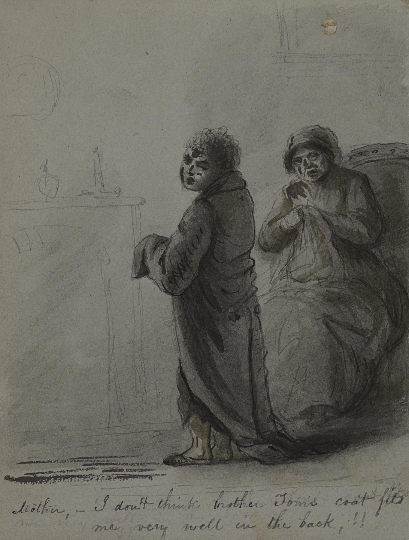 Image for Mother and Son by Fireplace