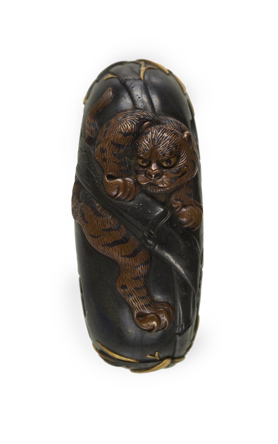 Image for Kashira with a Tiger in Bamboo