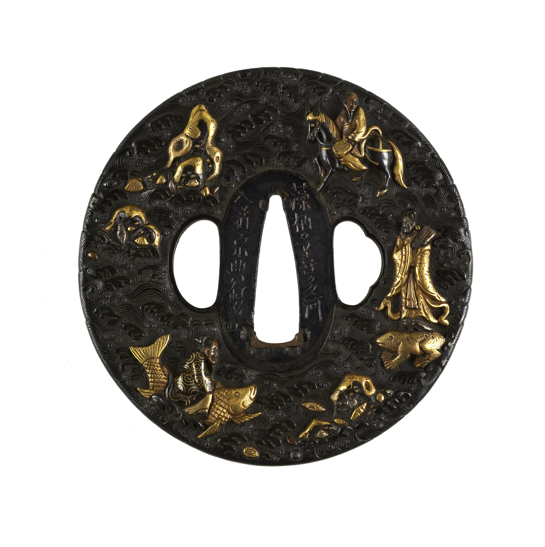 Image for Tsuba with Taoist Immortals and Their Animals