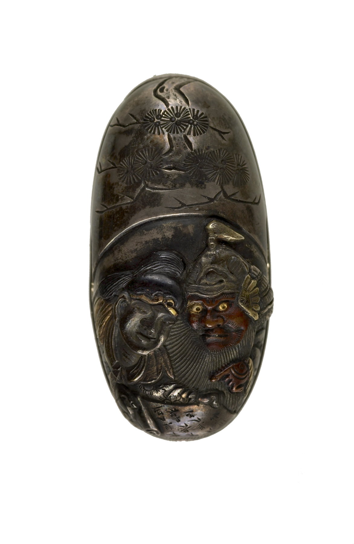 Image for Kashira with Two Figures Reading a Scroll