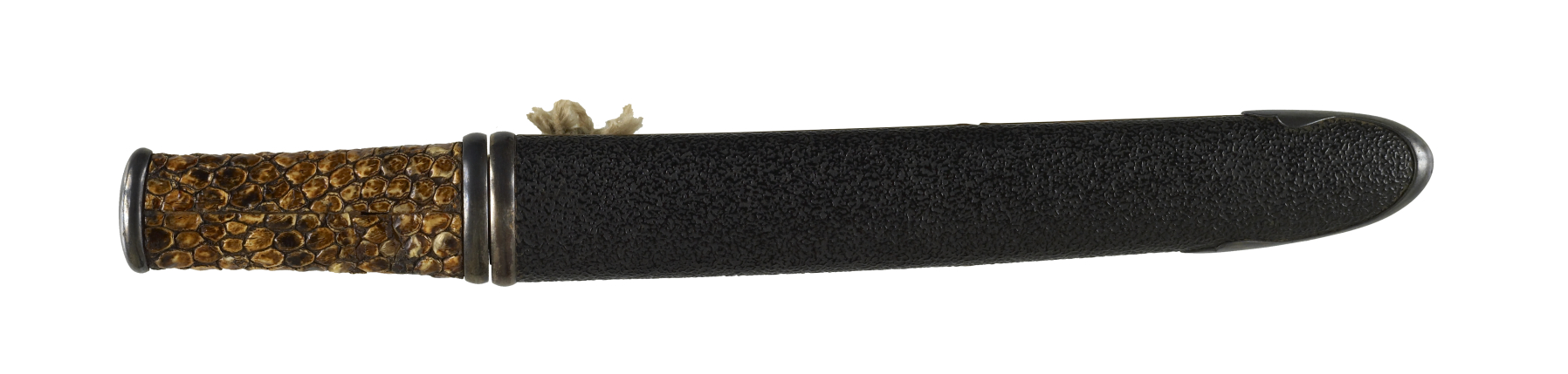 Image for Dagger (aikuchi) with snakeskin handle, imitation bamboo and leather saya (includes 51.1153.1-51.1153.2)