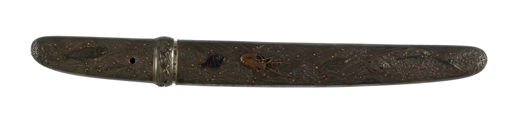 Image for Dagger (aikuchi) with sea life among waves (includes 51.1197.1-51.1197.3)