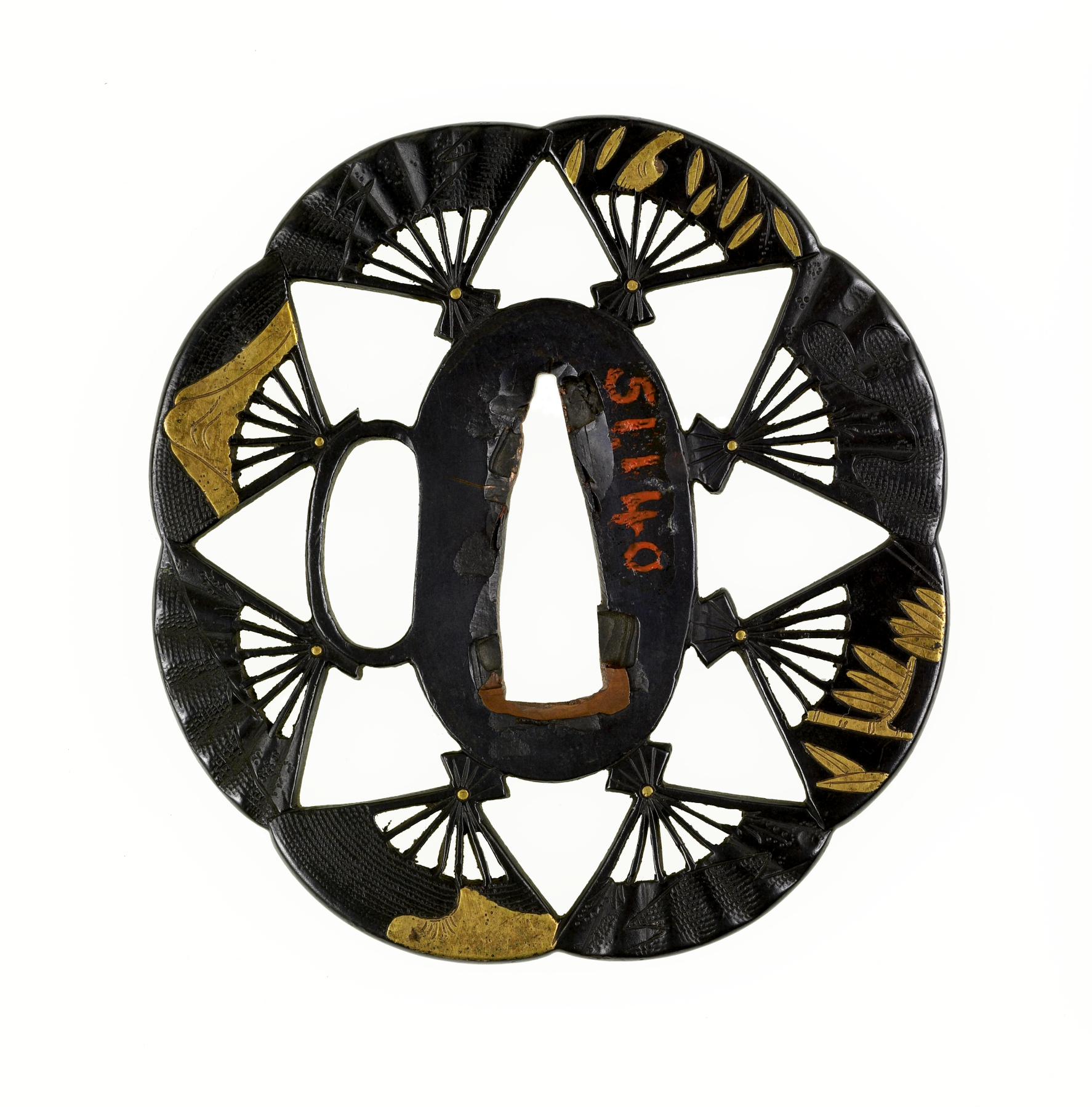 Image for Tsuba with Eight Folding Fans