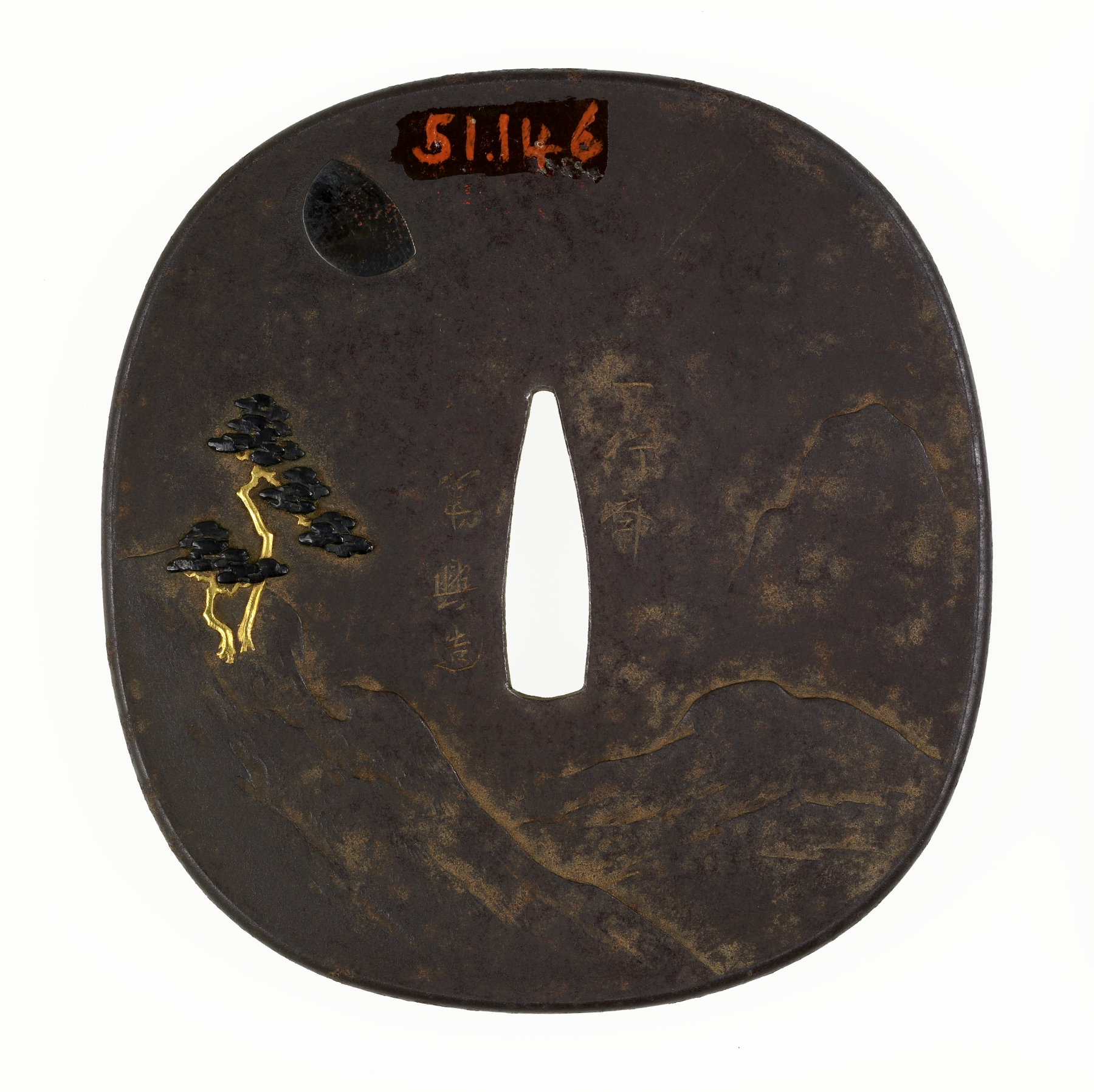 Image for Tsuba with a Tiger on a Cliff