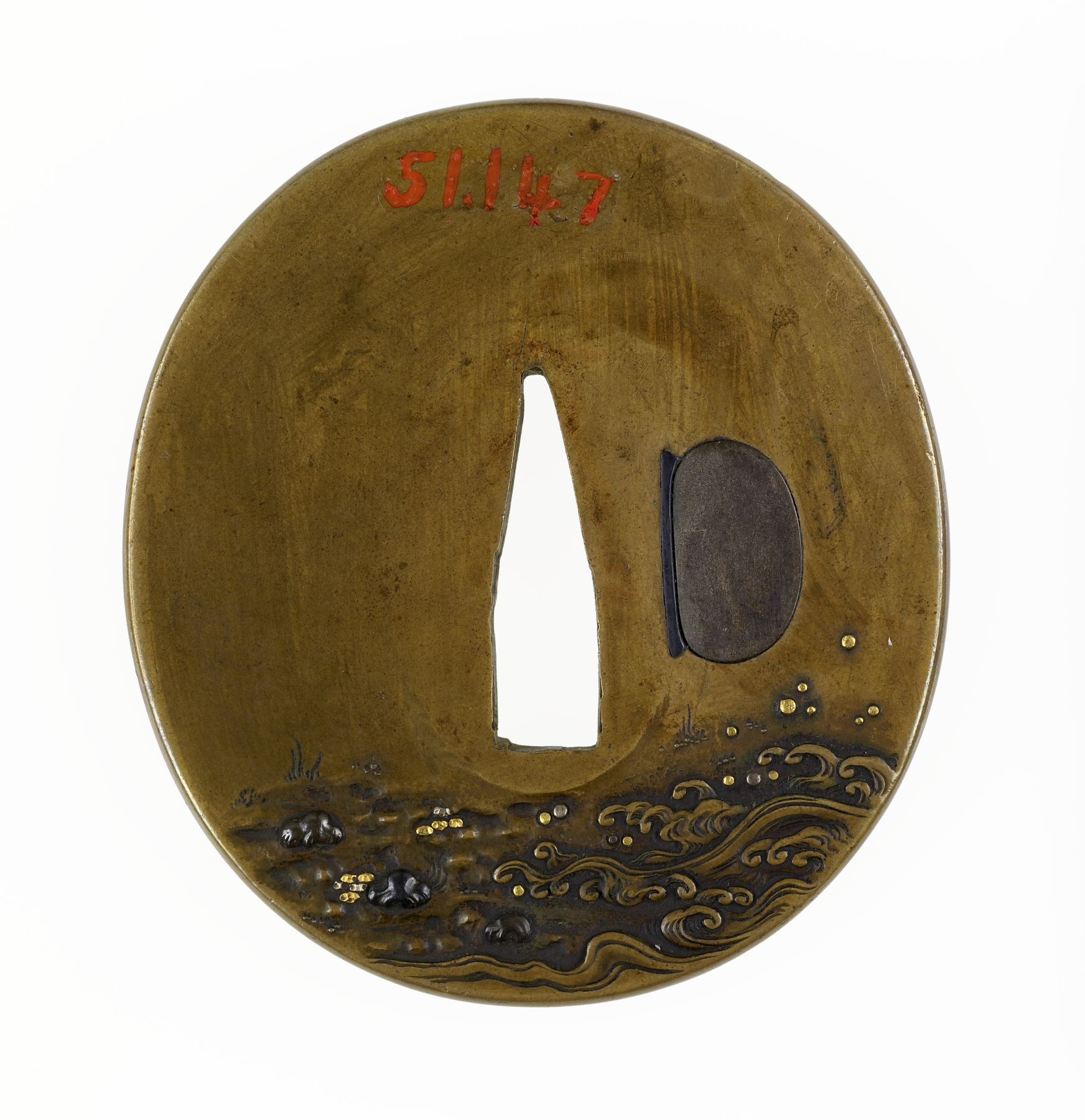 Image for Tsuba with Legendary Figures by the Seashore