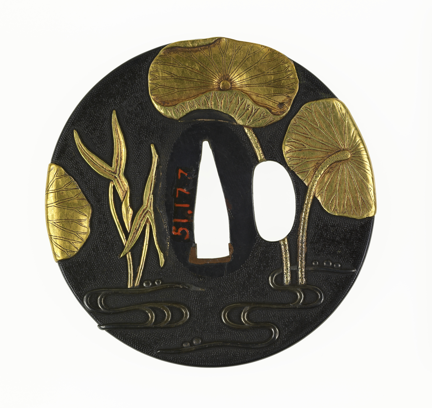 Image for Tsuba with a Frog in a Lotus Pond