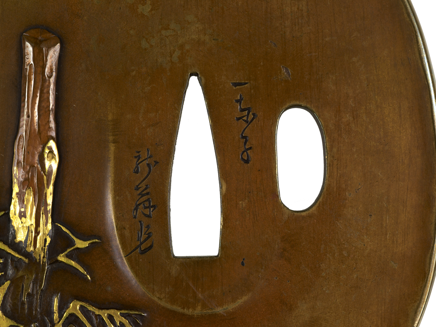 Image for Tsuba with Heron in Marsh Grasses