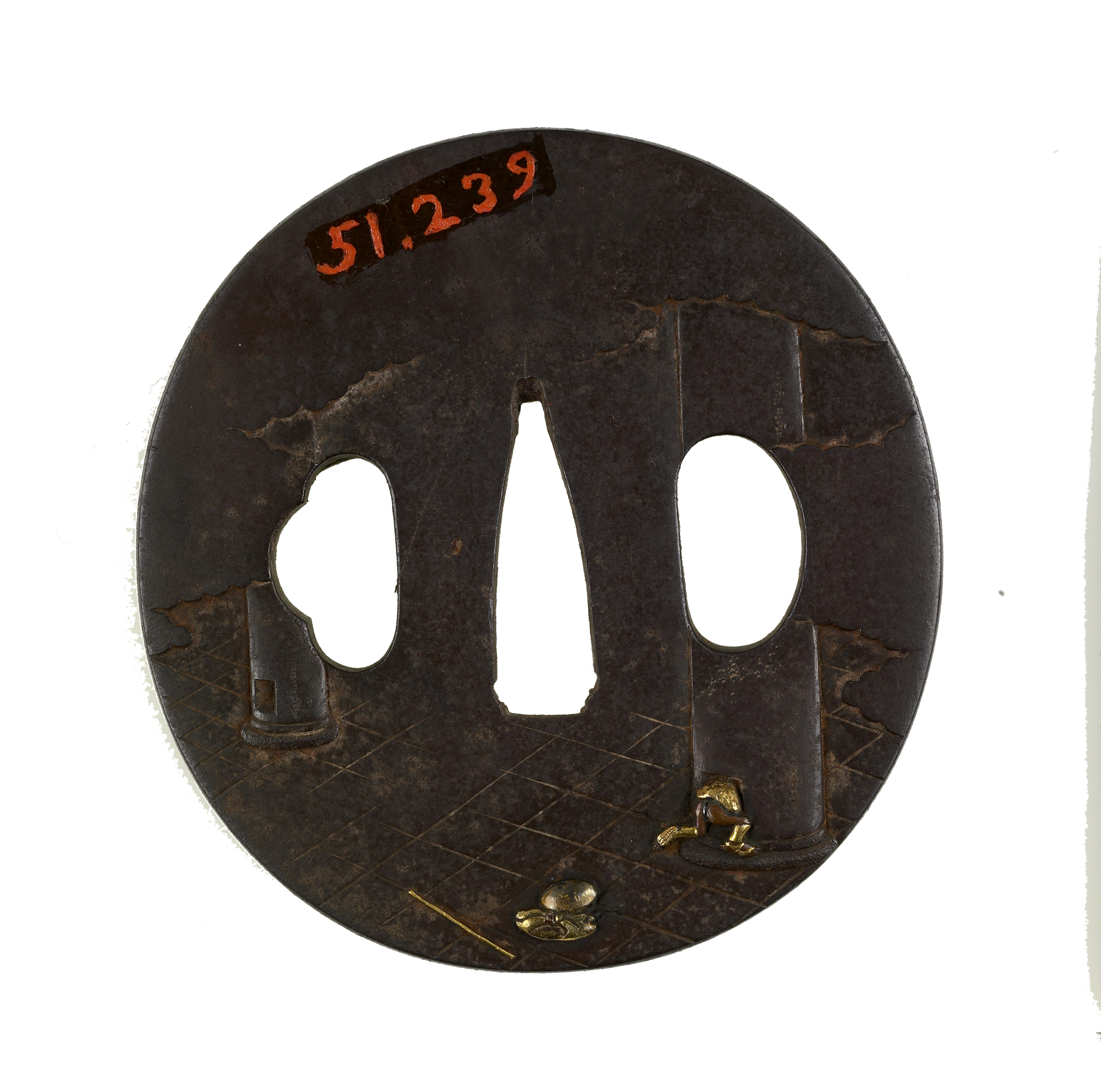 Image for Tsuba with a Gate Guardian at Todaiji
