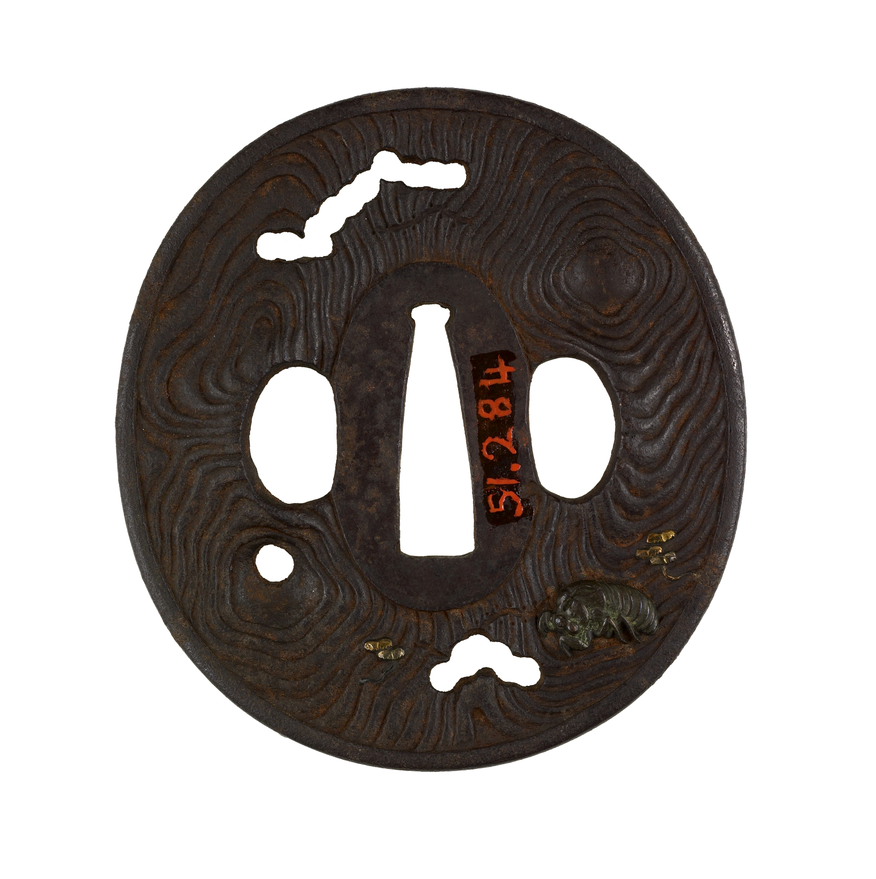 Image for Tsuba with Insects on Old Weathered Wood