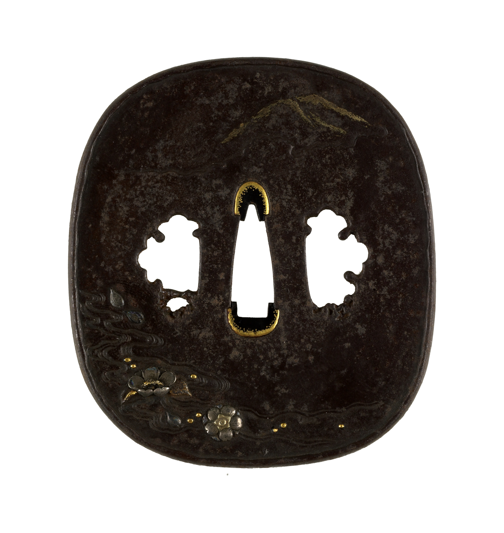 Image for Tsuba with Cherry Blossoms Afloat