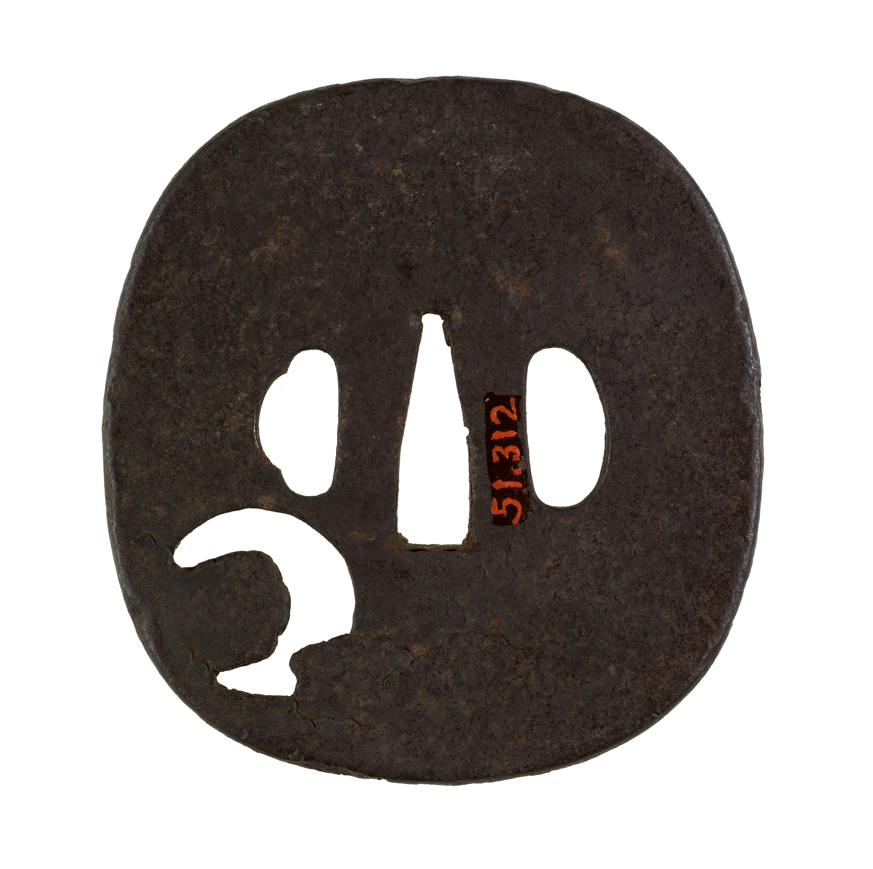 Image for Tsuba with a Wild Goose and Moon