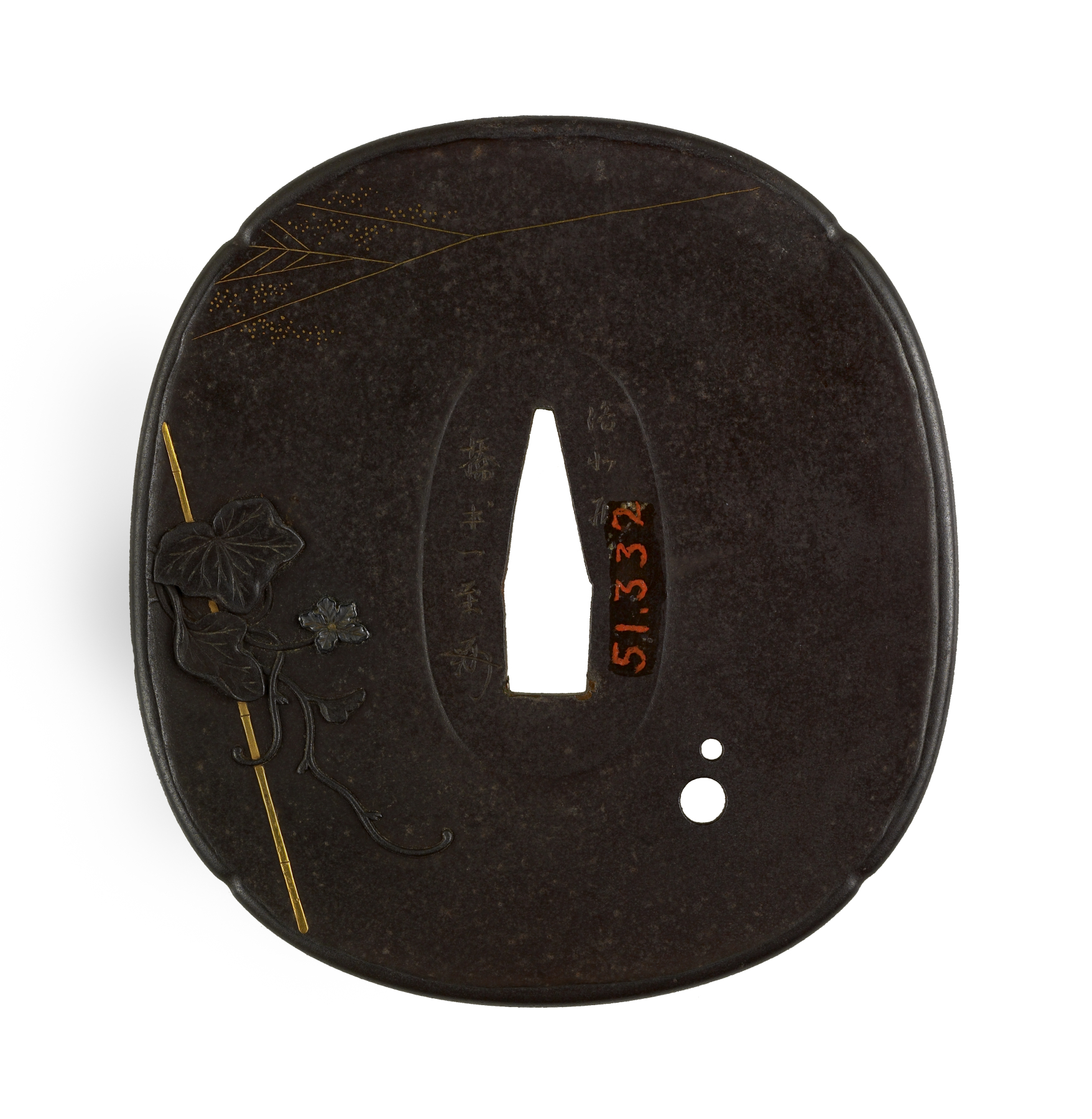 Image for Tsuba with a Spider on a Gourd Vine Trellis