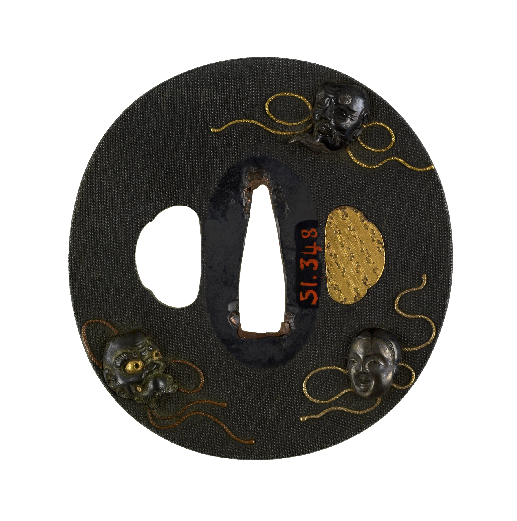 Image for Tsuba with Five Noh Masks